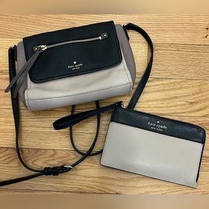 Kate Spade Cobble Hill Toddy Mini Color-Block Crossbody and Wristlet Bundle